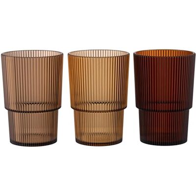 Tivoli 12er Set Trinkbecher 420ml braun Kunststoff PS Shades of Chocolate Uni Tivoli 12er Set Trinkbecher 420ml braun Kunststoff PS Shades of Chocolate Uni
