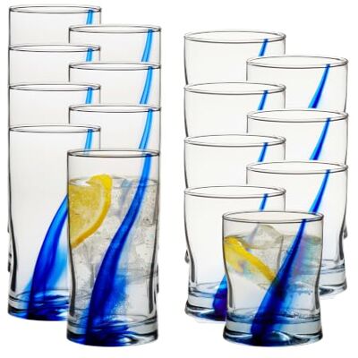 Libbey Blue Ribbon Impressions Trinkgläser-Set, 16-teilig Libbey Blue Ribbon Impressions Trinkgläser-Set, 16-teilig