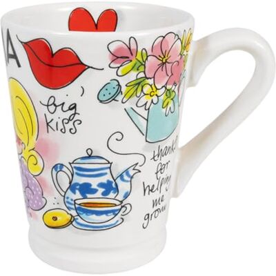 Blond Amsterdam XL-Becher Mama, 500ml Keramik, Mazagranform, Muttertagsgeschenk, Mikrowellengeeignet, Handwäsche empfohlen Blond Amsterdam XL-Becher Mama, 500ml Keramik, Mazagranform, Muttertagsgeschenk, Mikrowellengeeignet, Handwäsche empfohlen