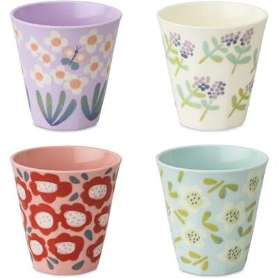 Koziol NORA CUP M Becher 300 ml handillustriertes Dekor, bruchfest, stapelbar biozirkulärer Kunststoff, spülmaschinengeeignet, melaminfrei ideal für Küche Picknick Party (4, BLOOMIES) Koziol NORA CUP M Becher 300 ml handillustriertes Dekor, bruchfest, stapelbar biozirkulärer Kunststoff, spülmaschinengeeignet, melaminfrei ideal für Küche Picknick Party (4, BLOOMIES)