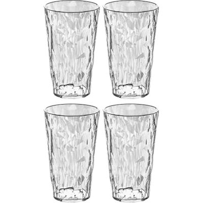Koziol CLUB LIGHT Gläser 4er Set kristallklarer Kunststoff, bruchfest, leicht, stapelbar, spülmaschinengeeignet, Made in Germany Koziol CLUB LIGHT Gläser 4er Set kristallklarer Kunststoff, bruchfest, leicht, stapelbar, spülmaschinengeeignet, Made in Germany