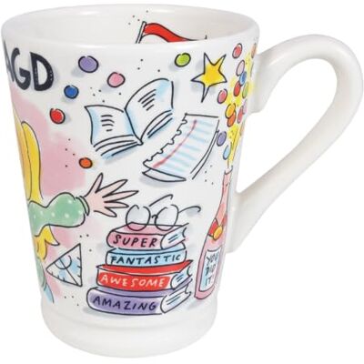 Blond Amsterdam XL-Becher Bestanden, 500ml Keramik, Mazagranform, Abschlussgeschenk, Mikrowellengeeignet, Handwäsche empfohlen Blond Amsterdam XL-Becher Bestanden, 500ml Keramik, Mazagranform, Abschlussgeschenk, Mikrowellengeeignet, Handwäsche empfohlen