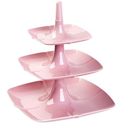 Gariella 3 stöckige Etagere Kuchenständer Tortenplatte Tortenhalter Kunststoff rosa Gariella 3 stöckige Etagere Kuchenständer Tortenplatte Tortenhalter Kunststoff rosa
