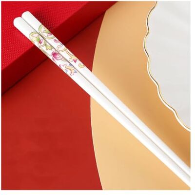 BDMRY Porzellan Essstäbchen-Geschenksets mit Etui, Keramik wiederverwendbar P 10 Paar spülmaschinenfest, rutschfest, chinesische und japanische Spülmaschinen-feste Keramik-Edelstöcke, asiatisches BDMRY Porzellan Essstäbchen-Geschenksets mit Etui, Keramik wiederverwendbar P 10 Paar spülmaschinenfest, rutschfest, chinesische und japanische Spülmaschinen-feste Keramik-Edelstöcke, asiatisches