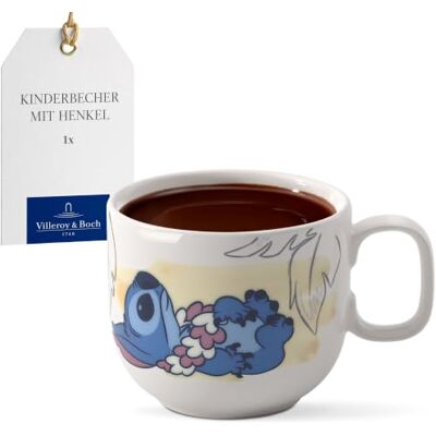 Villeroy & Boch Disney Stitch Kinderbecher klein mit Henkel, Spülmaschinenfest, Mikrowellensicher, Tasse für Kinder, Becher, Premium Porzellan Villeroy & Boch Disney Stitch Kinderbecher klein mit Henkel, Spülmaschinenfest, Mikrowellensicher, Tasse für Kinder, Becher, Premium Porzellan