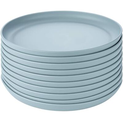 GRÄWE Linea Frühstücksteller-Set 10-tlg, Kunststoff, Ø 18 cm, hellblau matt Leicht und robust, stapelbar, für Frühstück, Kuchen und Desserts, mikrowellengeeignet, spülmaschinengeeignet bis 50 °C GRÄWE Linea Frühstücksteller-Set 10-tlg, Kunststoff, Ø 18 cm, hellblau matt Leicht und robust, stapelbar, für Frühstück, Kuchen und Desserts, mikrowellengeeignet, spülmaschinengeeignet bis 50 °C