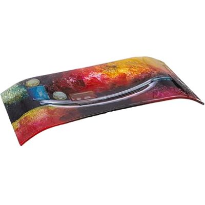 GLAS art Schale Classico Glas mehrfarbig, handbemalt Breite 58cm Geschenk für Frauen GLAS art Schale Classico Glas mehrfarbig, handbemalt Breite 58cm Geschenk für Frauen