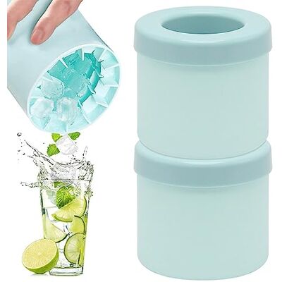 TAIZER EiswüRfelform Silikon,EiswüRfelschale Eiseimer 2PCS EiswüRfelbehäLter Eiswürfelformen Ice Cube Mold EiswüRfelform Eisbereiter Cup Eiswürfelbereiter Becher (blau) TAIZER EiswüRfelform Silikon,EiswüRfelschale Eiseimer 2PCS EiswüRfelbehäLter Eiswürfelformen Ice Cube Mold EiswüRfelform Eisbereiter Cup Eiswürfelbereiter Becher (blau)