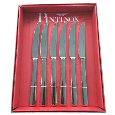 PINTI Design Steakmesser-Set 6-tlg. Serie Millenium Edelstahl geschmiedet Wellenschliff PINTI Design Steakmesser-Set 6-tlg. Serie Millenium Edelstahl geschmiedet Wellenschliff