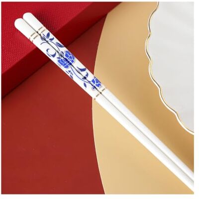 BDMRY Porzellan Essstäbchen-Geschenksets mit Etui, Keramik wiederverwendbar I 10 Paar spülmaschinenfest, rutschfest, chinesische und japanische Spülmaschinen-feste Keramik-Edelstöcke, asiatisches BDMRY Porzellan Essstäbchen-Geschenksets mit Etui, Keramik wiederverwendbar I 10 Paar spülmaschinenfest, rutschfest, chinesische und japanische Spülmaschinen-feste Keramik-Edelstöcke, asiatisches