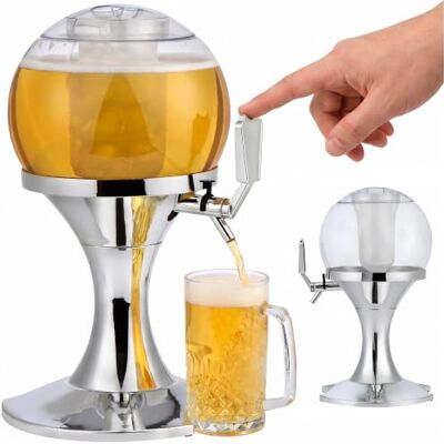 Altaudia Getrankespender 3,5 L Eisbehalter Innen, Druckhahn Sockel aus ABS in Silber, LFGB Norm und zerlegbar. Fur Bier, Sangria, Limo und Wasser auf Partys und Events. Altaudia Getrankespender 3,5 L Eisbehalter Innen, Druckhahn Sockel aus ABS in Silber, LFGB Norm und zerlegbar. Fur Bier, Sangria, Limo und Wasser auf Partys und Events.
