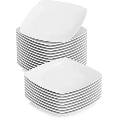 MALACASA , Serie Julia, 24 TLG. Set KLEIN Flachteller Porzellan Essteller Speiseteller für 24 Personen MALACASA , Serie Julia, 24 TLG. Set KLEIN Flachteller Porzellan Essteller Speiseteller für 24 Personen