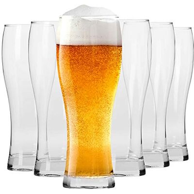Krosno Lagerbiergläser 6er Set, 500 ml, Chill Kollektion Bleifreies Kristallglas, Gläser Set für Craftbier, Pils, Ale, Bockbier, Stout und Porter, Spülmaschinenfest Krosno Lagerbiergläser 6er Set, 500 ml, Chill Kollektion Bleifreies Kristallglas, Gläser Set für Craftbier, Pils, Ale, Bockbier, Stout und Porter, Spülmaschinenfest