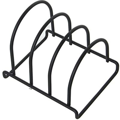 DRW Tabletthalter für 3 Tabletts aus Metall, Schwarz, 14 x 12 x 13 cm DRW Tabletthalter für 3 Tabletts aus Metall, Schwarz, 14 x 12 x 13 cm