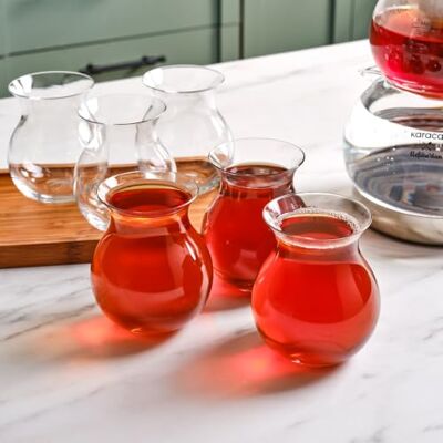 KARACA Refikadan Tatlıcan Teegläser-Set, 6-teilig Personen Teeservice-6er Set Spülmaschinenfestes Türkisches Teeglas Türkische Teegläser, Einzigartiges Design, Praktisch KARACA Refikadan Tatlıcan Teegläser-Set, 6-teilig Personen Teeservice-6er Set Spülmaschinenfestes Türkisches Teeglas Türkische Teegläser, Einzigartiges Design, Praktisch