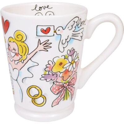 Blond Amsterdam XL-Becher I Do, 500ml Keramik, Mazagranform, Hochzeitsgeschenk, Mikrowellengeeignet, Handwäsche empfohlen Blond Amsterdam XL-Becher I Do, 500ml Keramik, Mazagranform, Hochzeitsgeschenk, Mikrowellengeeignet, Handwäsche empfohlen
