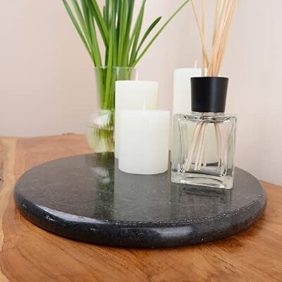 wohnfreuden Marmor Tischset schwarz rund 30 cm Tablett aus Stein für Wohnzimmer oder Küche wohnfreuden Marmor Tischset schwarz rund 30 cm Tablett aus Stein für Wohnzimmer oder Küche