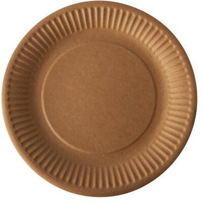 Pure Ø 19 cm Kraft Biologisch abbaubare Teller - Rund, FSC Pure Ø 19 cm Kraft Biologisch abbaubare Teller - Rund, FSC