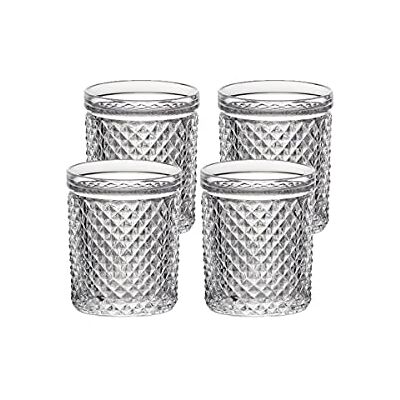 CRISTALICA Becherglas Saftglas Trinkbecher Retro-Look 4er Set 150ml Bleikristall klar CRISTALICA Becherglas Saftglas Trinkbecher Retro-Look 4er Set 150ml Bleikristall klar
