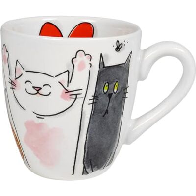 Blond Amsterdam Mini-Becher Katze, 200ml Keramik, Katzenmotiv, Für Espresso & Tee, Mikrowellengeeignet, Handwäsche empfohlen Blond Amsterdam Mini-Becher Katze, 200ml Keramik, Katzenmotiv, Für Espresso & Tee, Mikrowellengeeignet, Handwäsche empfohlen