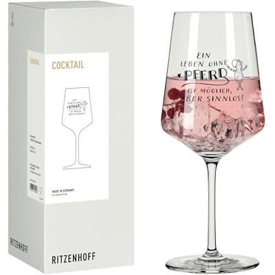 RITZENHOFF Cocktail-Glas 500 ml Made in Germany Artikelnr. 8084007, Serie Reitgold, 1 Cocktail-Glas 500 ml, Kristallglas, spülmaschinenfest RITZENHOFF Cocktail-Glas 500 ml Made in Germany Artikelnr. 8084007, Serie Reitgold, 1 Cocktail-Glas 500 ml, Kristallglas, spülmaschinenfest