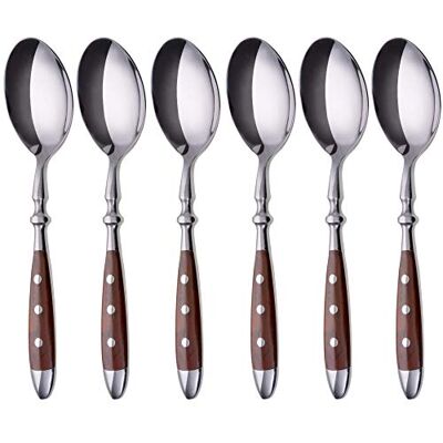 GRÄWE Tafellöffel NÜRNBERG 6er Set braun Suppenlöffel Menülöffel GRÄWE Tafellöffel NÜRNBERG 6er Set braun Suppenlöffel Menülöffel