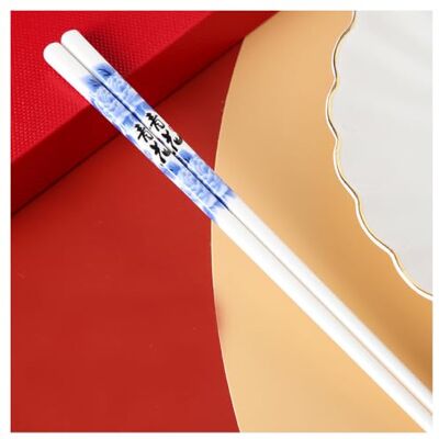 BDMRY Porzellan Essstäbchen-Geschenksets mit Etui, Keramik wiederverwendbar O 10 Paar spülmaschinenfest, rutschfest, chinesische und japanische Spülmaschinen-feste Keramik-Edelstöcke, asiatisches BDMRY Porzellan Essstäbchen-Geschenksets mit Etui, Keramik wiederverwendbar O 10 Paar spülmaschinenfest, rutschfest, chinesische und japanische Spülmaschinen-feste Keramik-Edelstöcke, asiatisches