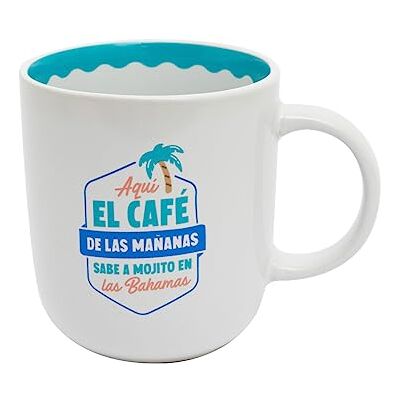 Mr. Wonderful Mr.Wonderful Tasse, Hier schmeckt der Morgenkaffee nach Mojito auf den Bahamas, 12 x 15,5 x 18,5 cm Mr. Wonderful Mr.Wonderful Tasse, Hier schmeckt der Morgenkaffee nach Mojito auf den Bahamas, 12 x 15,5 x 18,5 cm