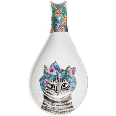 MIKASA Tipperleyhill Löffelhalter, dekorativ, aus Porzellan, Küchenhelfer, witzige Katzen- und Blumen-Illustration, für Arbeitsplatte, Tisch-Ergänzung, spülmaschinenfest, 21 x 11 x 3 cm MIKASA Tipperleyhill Löffelhalter, dekorativ, aus Porzellan, Küchenhelfer, witzige Katzen- und Blumen-Illustration, für Arbeitsplatte, Tisch-Ergänzung, spülmaschinenfest, 21 x 11 x 3 cm