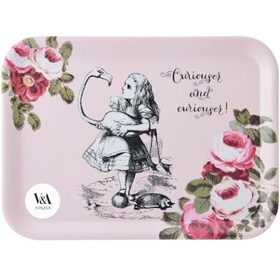 MIKASA und das V&A Serviertablett, großes Melamin-Tablett für Getränke und Nachmittagstee, Alice im Wunderland-Kollektion, 43cm x 32cm, perfekt zum Verschenken MIKASA und das V&A Serviertablett, großes Melamin-Tablett für Getränke und Nachmittagstee, Alice im Wunderland-Kollektion, 43cm x 32cm, perfekt zum Verschenken