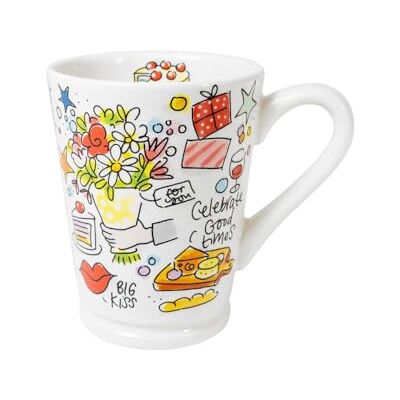 Blond Amsterdam XL-Becher Forever Young, 500ml Keramik, Mazagranform, Geburtstagsgeschenk, Mikrowellengeeignet, Handwäsche empfohlen Blond Amsterdam XL-Becher Forever Young, 500ml Keramik, Mazagranform, Geburtstagsgeschenk, Mikrowellengeeignet, Handwäsche empfohlen