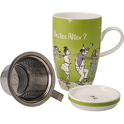 Goebel Teetasse mit Deckel und Sieb Barbara Freundlieb Das beste Alter Goebel Teetasse mit Deckel und Sieb Barbara Freundlieb Das beste Alter