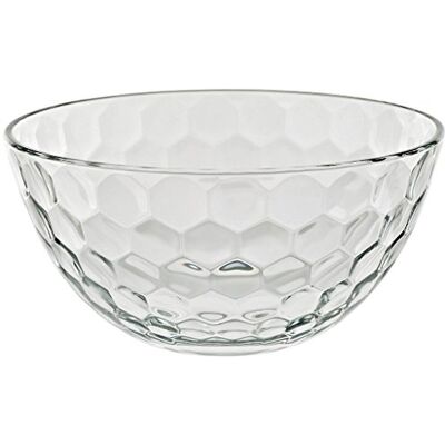 CRISTALICA Schale Obstschale Salatschüssel Wabe D 23,5 cm Hochwertiges Glas Moderner Zeitloser Style CRISTALICA Schale Obstschale Salatschüssel Wabe D 23,5 cm Hochwertiges Glas Moderner Zeitloser Style