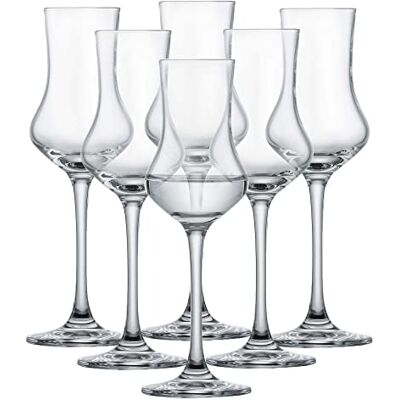 Schott Zwiesel Grappaglas Classico (6er-Set), klassische Schnapsgläser mit Stiel, spülmaschinenfeste Tritan-Kristallgläser, Made in Germany (Art.-Nr. 106225) Schott Zwiesel Grappaglas Classico (6er-Set), klassische Schnapsgläser mit Stiel, spülmaschinenfeste Tritan-Kristallgläser, Made in Germany (Art.-Nr. 106225)
