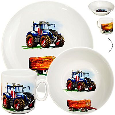 alles-meine.de GmbH 3 TLG. Geschirrset großer Teller/Kinderteller + Schüssel + Henkeltasse Traktor Trecker mit Anhänger Bauernhof aus Porzellan/Keramik Tasse .. alles-meine.de GmbH 3 TLG. Geschirrset großer Teller/Kinderteller + Schüssel + Henkeltasse Traktor Trecker mit Anhänger Bauernhof aus Porzellan/Keramik Tasse ..