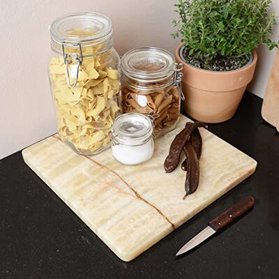 wohnfreuden Marmor Tischset gelb eckig 30 cm Tablett aus Stein für Wohnzimmer oder Küche wohnfreuden Marmor Tischset gelb eckig 30 cm Tablett aus Stein für Wohnzimmer oder Küche