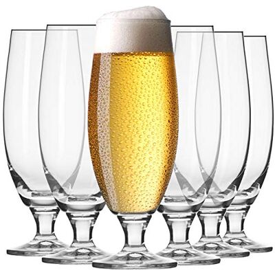Krosno Biergläser 6er Set, 500 ml, Elite Kollektion Bleifreies Kristallglas, Gläser Set für Stout, Porter, Lager und Spezialbiere, Spülmaschinenfest, ideal zur Verkostung Krosno Biergläser 6er Set, 500 ml, Elite Kollektion Bleifreies Kristallglas, Gläser Set für Stout, Porter, Lager und Spezialbiere, Spülmaschinenfest, ideal zur Verkostung