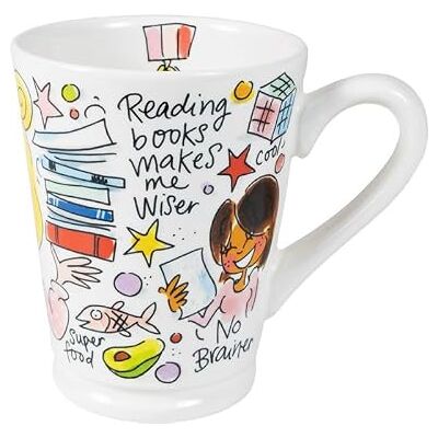 Blond Amsterdam XL-Becher Miss Brains, 500ml Keramik, Mazagranform, Abschlussgeschenk, Mikrowellengeeignet, Handwäsche empfohlen Blond Amsterdam XL-Becher Miss Brains, 500ml Keramik, Mazagranform, Abschlussgeschenk, Mikrowellengeeignet, Handwäsche empfohlen