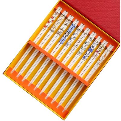 BDMRY Porzellan Essstäbchen-Geschenksets mit Etui, Keramik wiederverwendbar W 10 Paar spülmaschinenfest, rutschfest, chinesische und japanische Spülmaschinen-feste Keramik-Edelstöcke, asiatisches BDMRY Porzellan Essstäbchen-Geschenksets mit Etui, Keramik wiederverwendbar W 10 Paar spülmaschinenfest, rutschfest, chinesische und japanische Spülmaschinen-feste Keramik-Edelstöcke, asiatisches