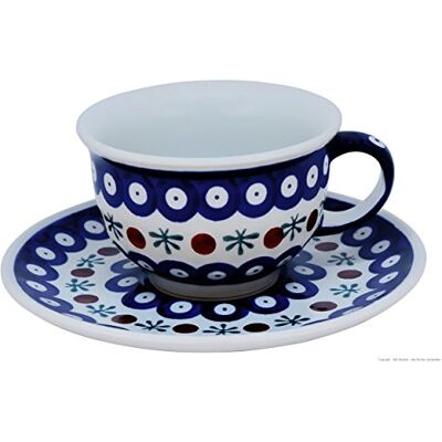 Bunzlauer keramik Original klassische Kaffee und Tee Tasse mit Untertasse 0.2 Liter im Dekor 41 Bunzlauer keramik Original klassische Kaffee und Tee Tasse mit Untertasse 0.2 Liter im Dekor 41
