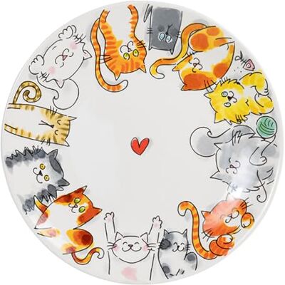 Blond Amsterdam Frühstücksteller Katze, 22cm Keramik, Katzenmotiv, Für Frühstück & Brunch, Mikrowellengeeignet, Handwäsche empfohlen Blond Amsterdam Frühstücksteller Katze, 22cm Keramik, Katzenmotiv, Für Frühstück & Brunch, Mikrowellengeeignet, Handwäsche empfohlen