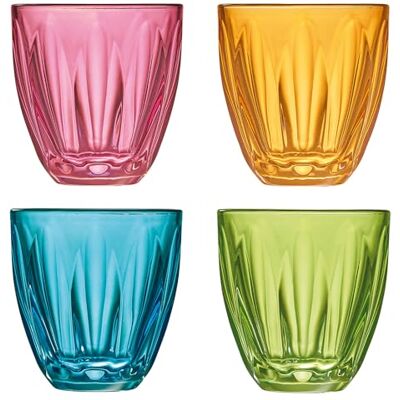 La Rochère Trinkglas Lily Boudori farbig sortiert 250 ml 4er Set La Rochère Trinkglas Lily Boudori farbig sortiert 250 ml 4er Set
