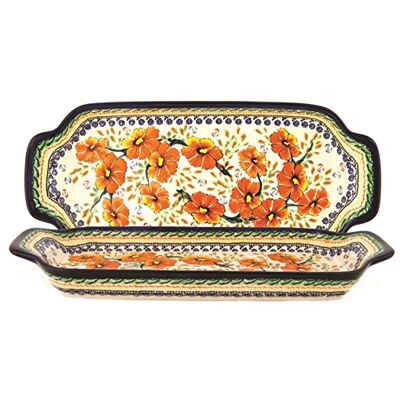 Bunzlauer keramik Original Servierplatte, 33,4x14,8x3,5 cm (LxBxH) im einzigartigem Dekor EX225 Bunzlauer keramik Original Servierplatte, 33,4x14,8x3,5 cm (LxBxH) im einzigartigem Dekor EX225