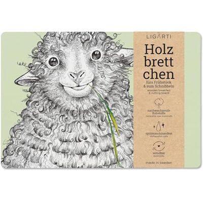 Ligarti ® Frühstücksbrettchen (aus Holz) I Schneidebrett in 22x15 Made in Sweden & spülmaschinenfest I Nachhaltiges Breakfast Board, Holzbrett (Wollfried) Ligarti ® Frühstücksbrettchen (aus Holz) I Schneidebrett in 22x15 Made in Sweden & spülmaschinenfest I Nachhaltiges Breakfast Board, Holzbrett (Wollfried)