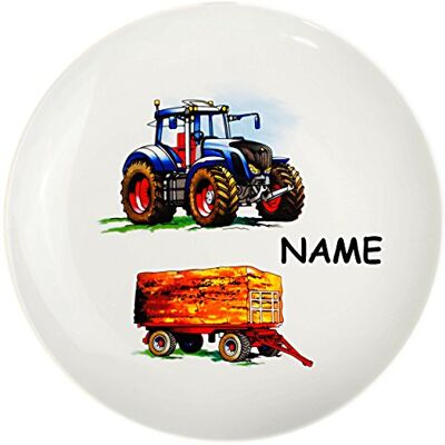 alles-meine.de GmbH großer Teller Kinderteller Traktor Trecker mit Anhänger Bauernhof inkl. Name Ø 21 cm aus Porzellan/Keramik Speiseteller/Frühstückstell.. alles-meine.de GmbH großer Teller Kinderteller Traktor Trecker mit Anhänger Bauernhof inkl. Name Ø 21 cm aus Porzellan/Keramik Speiseteller/Frühstückstell..