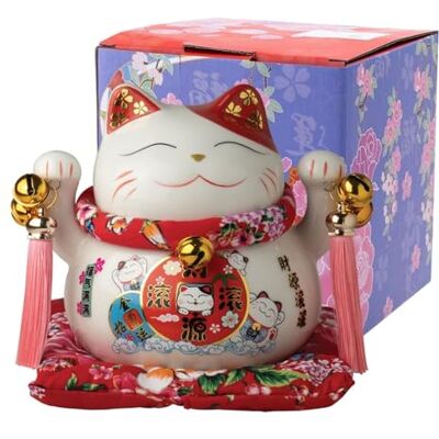 JADE TEMPLE Porzellan Spardose Maneki Neko, weiß JADE TEMPLE Porzellan Spardose Maneki Neko, weiß