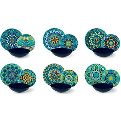 Excelsa Mandala Mediterraneo Tafelservice, 18-teilig, Porzellan, mehrfarbig Excelsa Mandala Mediterraneo Tafelservice, 18-teilig, Porzellan, mehrfarbig
