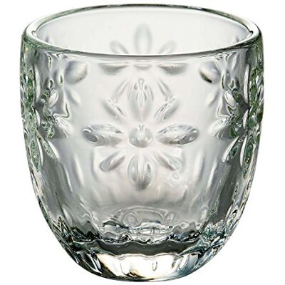 La Rochère Espressoglas, Mokkaglas Medaillon Fleurs Pressglas klar 100 ml 1 Stück La Rochère Espressoglas, Mokkaglas Medaillon Fleurs Pressglas klar 100 ml 1 Stück