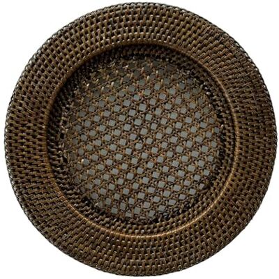 LA PORCELLANA BIANCA Botanio Brauner Platzteller, Durchmesser 32 cm, Rattan LA PORCELLANA BIANCA Botanio Brauner Platzteller, Durchmesser 32 cm, Rattan