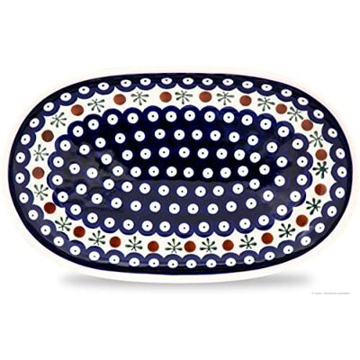 Bunzlauer keramik Servierplatte 27,3x16,8x3,3 cm, Dekor 41 Bunzlauer keramik Servierplatte 27,3x16,8x3,3 cm, Dekor 41
